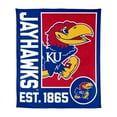 thumbnail image 1 of Logo Brands Kansas Jayhawks 60"x70" Super Plush Blanket, 1 of 6