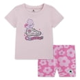 thumbnail image 4 of Converse Toddler Girls 2-Piece Biker Short Outfit Set, 4 of 7
