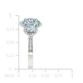 thumbnail image 5 of 8X6MM Oval Aquamarine Ring with Diamonds in 14K Gold, 5 of 6