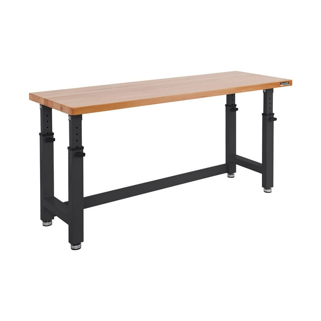 Seville Classics UltraHD Height Adjustable Workbench, 72" W x 25" D x 28.5”- 42” H