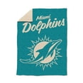 thumbnail image 1 of Logo Brands Miami Dolphins Luxe Dreams Throw, 60" x 80", 1 of 6