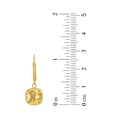 thumbnail image 6 of Cushion Cut Gemstone Bezel Set Dangle Earrings in 14K Gold, 6 of 6