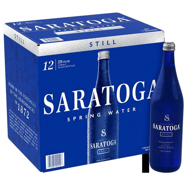 Saratoga Still Natural Spring Water, Glass Bottles, 28 fl. oz., 12 pk.