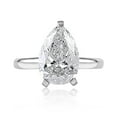 thumbnail image 1 of Lab Created Pear Cut Solitaire Diamond Ring In 18K Gold, 1 of 8