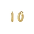 thumbnail image 3 of Diamond Cut Round Hoops in 14K Yellow Gold, 3 of 8