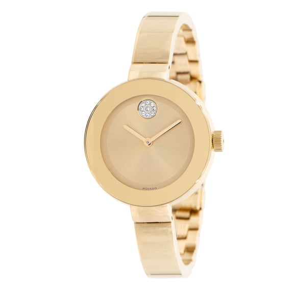Movado Bold Bangle Swiss Quartz Gold-Tone Bangle Women's Watch 34mm