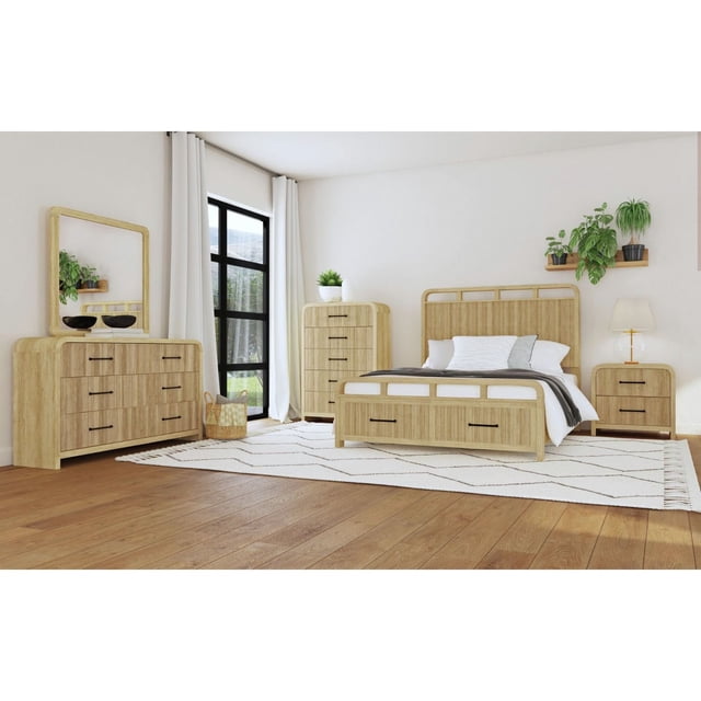 Society Den Woodridge Storage Bed in Natural, Assorted Sizes