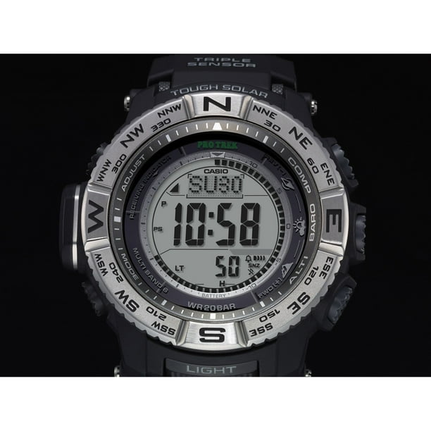 売約済　PRO TREK PRW-3500 ブラック Casio Men's Pro Trek Triple Sensor Atomic Timekeeping Solar