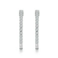 thumbnail image 3 of 0.45 T.W. Lab Created Round Diamond Hoop Earrings in 14K Gold, 3 of 5
