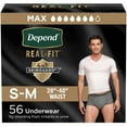 thumbnail image 1 of Depend Real Fit Incontinence Underwear for Men, Maximum Absorbency, Choose Size, 1 of 9