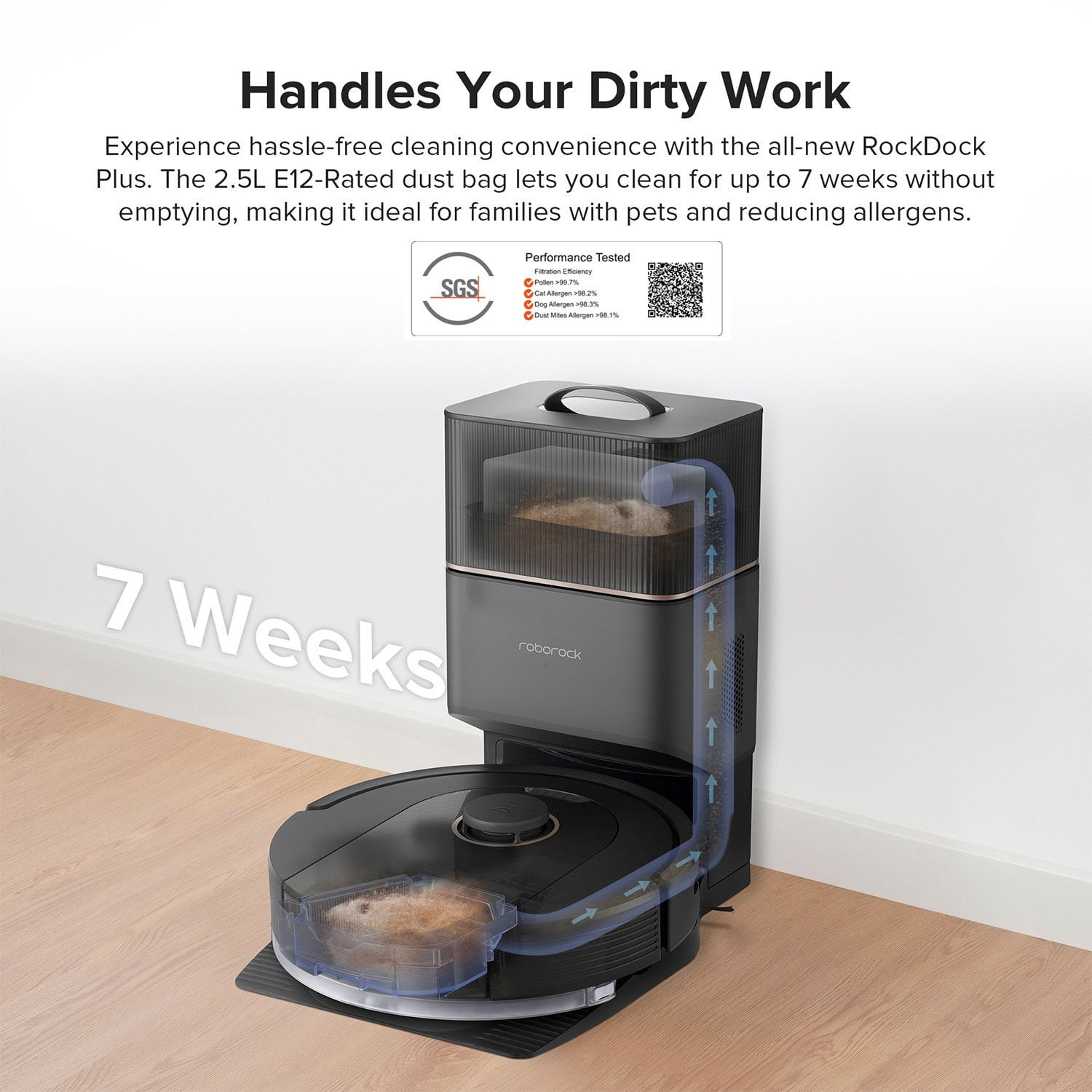 Roborock Q5 Plus Robot Vacuum Cleaner and Mop with Auto-emptying