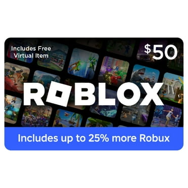 Roblox Email Delivery Gift Card + Exclusive Virtual Item, Various Amounts