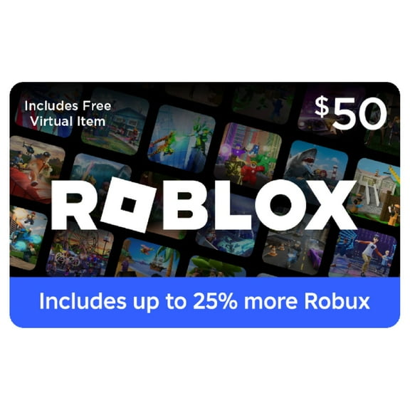 Roblox Email Delivery Gift Card + Exclusive Virtual Item, Various Amounts