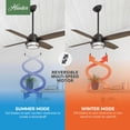 thumbnail image 11 of Hunter 52" Ocala Fresh White Outdoor Damp Rated Ceiling Fan with LED Light Kit and Pull Chain, 11 of 16
