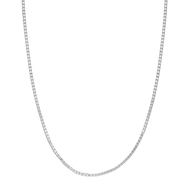 Adjustable Box Link Chain Necklace in 14K Gold, 0.70mm