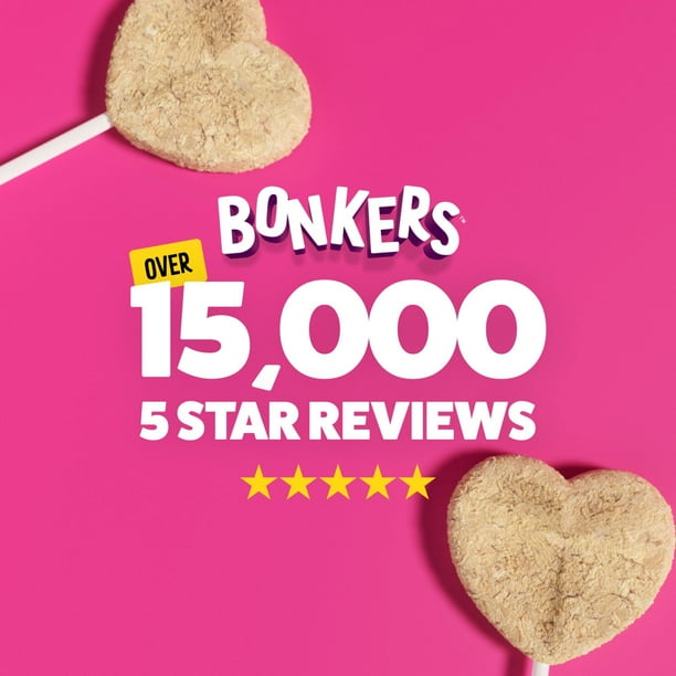 BONKERS Purrpops, Freeze Dried Chicken Flavored Lollipop Cat Treats, 36 pk.