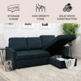 thumbnail image 2 of Lincoln Fabric Reversible Storage Sectional with Pullout Bed, Assorted Colors, 2 of 11