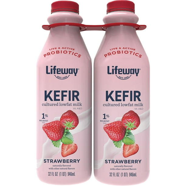 kefir glp 1 Lifeway Strawberry Kefir Probiotic Lowfat Milk, 32 fl. oz., 2 pk