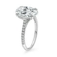 thumbnail image 2 of Lab Created Oval Cut Solitaire Semi-Eternity Diamond Ring in 18K Gold, 2 of 5