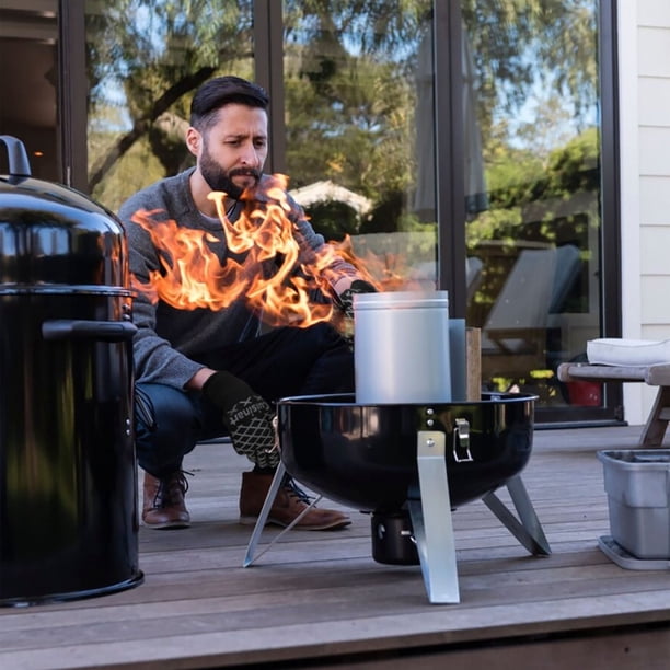 Cuisinart Charcoal Chimney Starter w/ Heat Resistant Gloves