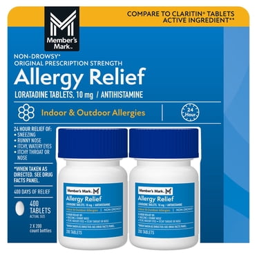 Member’s Mark Allergy Relief Loratadine Tablets 10 mg, 400 ct.
