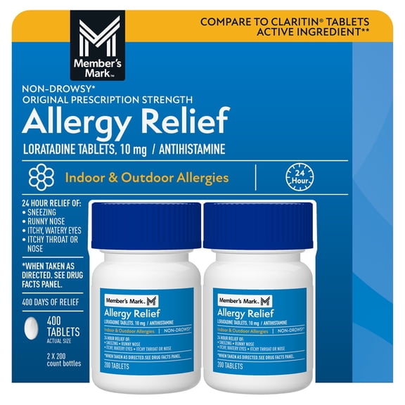 Member’s Mark Allergy Relief Loratadine Tablets 10 mg, 400 ct.