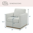 thumbnail image 3 of Cole & Rye Boucle Fabric Swivel Chair, 3 of 17