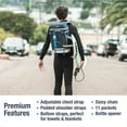 thumbnail image 5 of CleverMade Cardiff 24-Can Backpack Cooler, Navy/Neptune Blue, 5 of 6