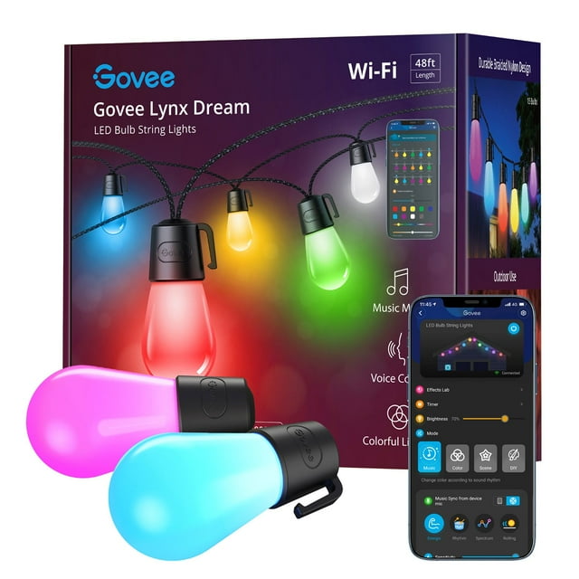 Govee 48ft. RGBW Outdoor String Lights