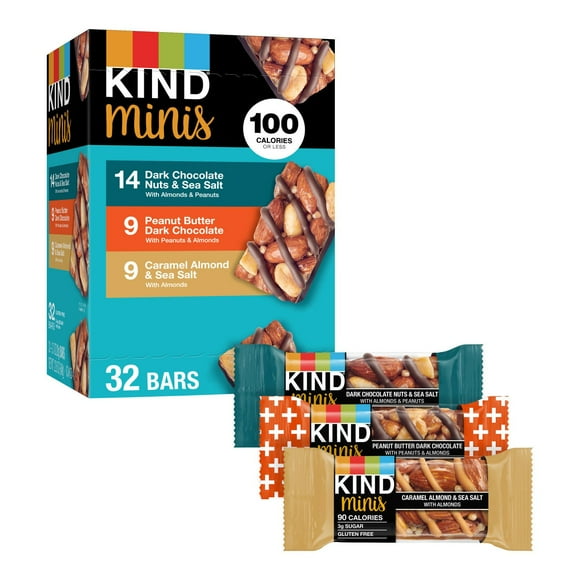 KIND Snacks Mini Nut Bar, Variety Pack, 32 ct.