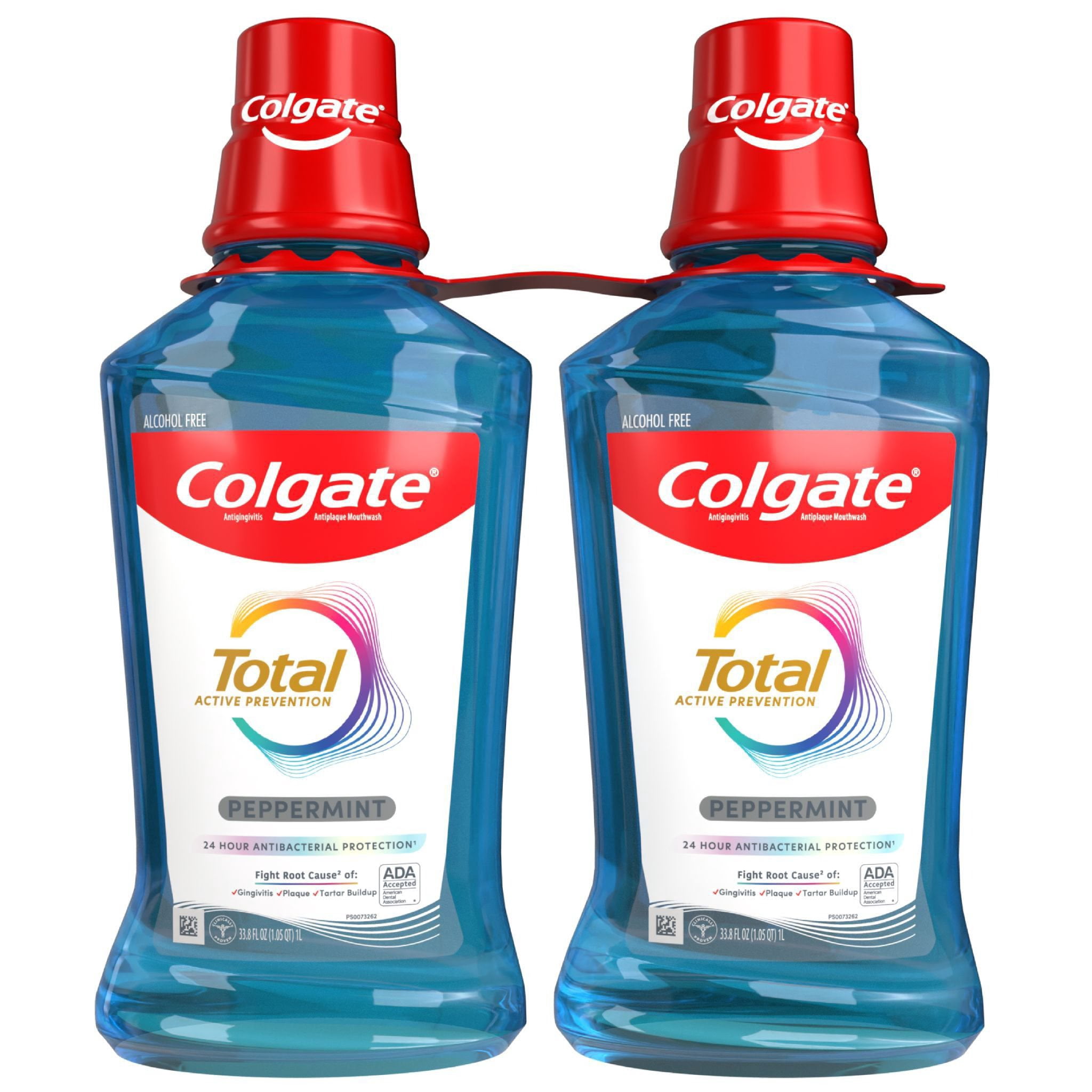 Colgate Ms Colgate Total Alcohol Free Mouthwash Peppermint, 33.8 fl. oz., 2 pk ...