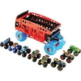 thumbnail image 4 of Hot Wheels Monster Trucks Monster Mover Hauler & Trucks Bundle, 4 of 6