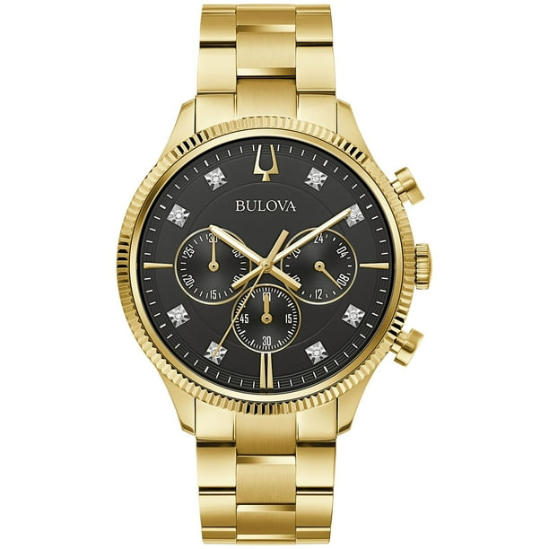 Bulova Men's Chronograph Gold Tone Stainless Steel Watch-97D131