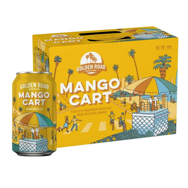 Golden Road Mango Cart Wheat Ale Beer, 12 fl. oz. can, 12 pk.