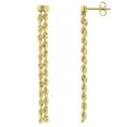 thumbnail image 2 of Kissing Hearts Double Rope Chain Earrings in 14K Gold, 2 of 9