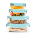 thumbnail image 1 of Bentgo 8-Piece Leak-Proof Glass Food Storage Set, Soft Aqua, 1 of 7