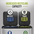 thumbnail image 2 of Simpli-Magic 18.5 Gallon (40L x 30L) Dual Compartment Step Trash Can – Kitchen Garbage Can with Waste & Recycling Bins – Slow-Close Lid, Odor Control, Hands-Free, 2 of 5