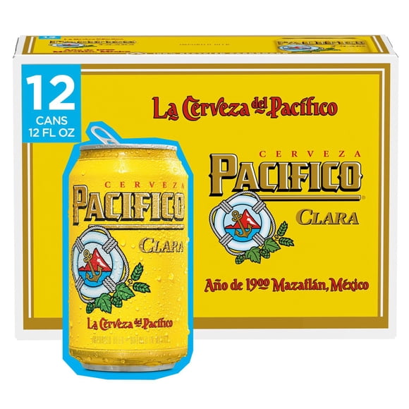 Pacifico Clara Mexican Import Lager Beer, 12 fl. oz. can, 12 pk.