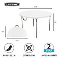 thumbnail image 2 of Lifetime 48" Fold-in-Half Round Commercial Grade Table, White Granite , 2 of 12
