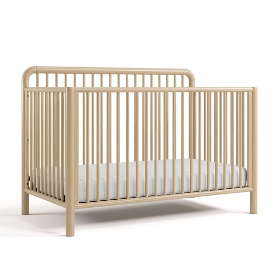Storkcraft Porto 5-in-1 Convertible Crib with Bonus Toddler Guardrail, Choose Color