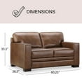 thumbnail image 5 of Emery 3-Piece Top-Grain Leather Sofa Set, Assorted Colors, 5 of 19
