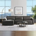 thumbnail image 1 of Member's Mark Modern Jameson Leather Sofa Chaise, Dark Gray, 1 of 12