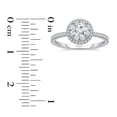 thumbnail image 5 of 0.95 CT.T.W. Round & Baguette Diamond Bridal Ring in 14K White Gold, 5 of 5