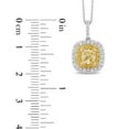 thumbnail image 5 of 1.40 C.T. TW Cushion Cut Natural Yellow Halo Diamond Pendant in 18K Gold, 5 of 5