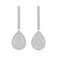 thumbnail image 1 of 1.00 CT. T.W. Diamond Halo Dangle Earrings in 14K Gold, 1 of 4