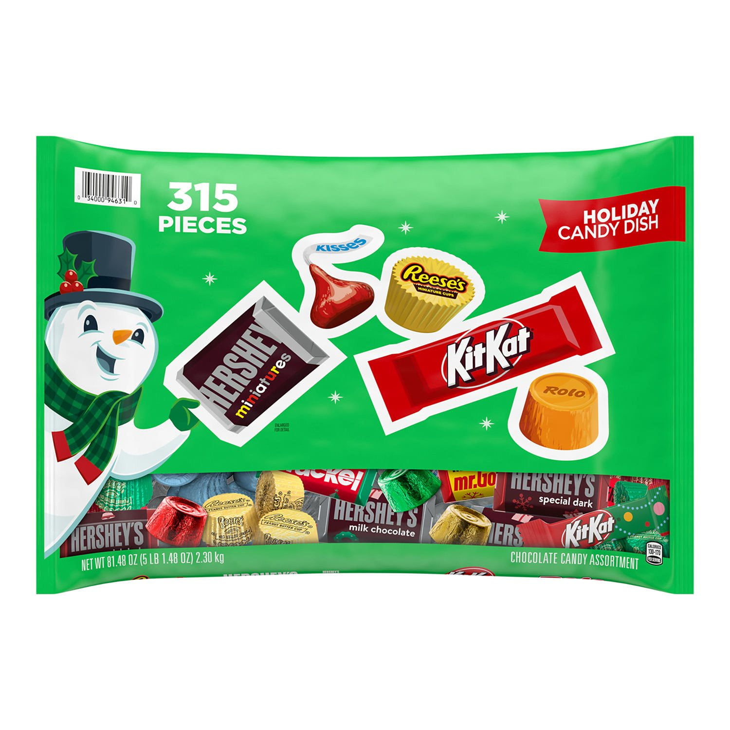 HERSHEY'S Festive Favorites, Chocolate Candy Variety Pack, 315 pcs