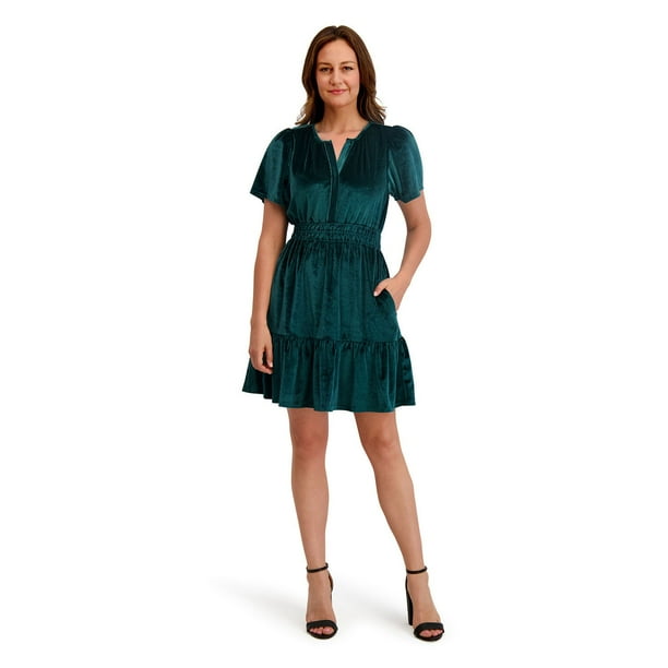 slim fit dress slacks FRANCA velvet green