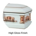 thumbnail image 4 of Titan Casket Paris Rose Steel Funeral Casket, White, 4 of 5