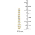 thumbnail image 4 of Round Cut Oval Shape Diamond Hoop Earrings in 14K Gold, 4 of 4
