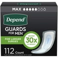 thumbnail image 1 of Depend Incontinence Guards for Men, Maximum Absorbency, 112 ct., 1 of 9